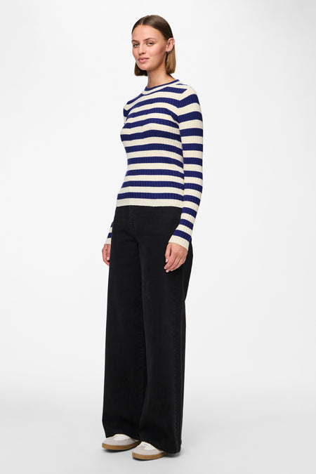 PCCRISTA LS O-NECK KNIT NOOS BC