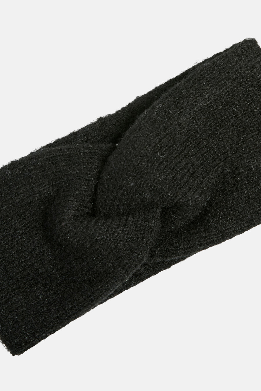 Gants d'oreille de PIECES®, avec détail croisé dans une texture tricotée.
