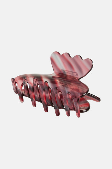 Épingle à cheveux rouge de PIECES® avec motif imprimé et fermeture griffée.