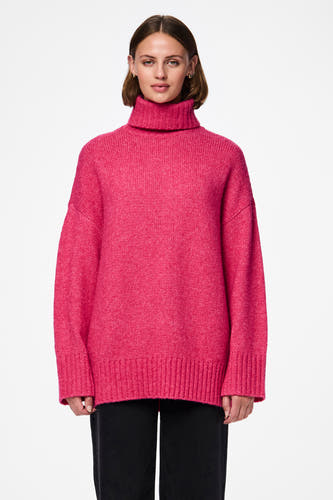 Pull à col roulé - rose