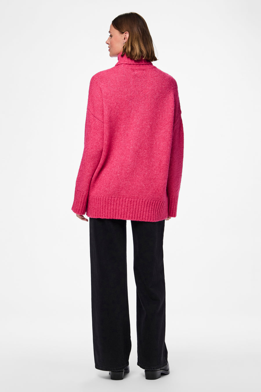 Pull à col roulé - rose