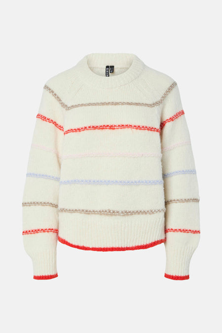 PCNELIA LS O-NECK KNIT NOOS BC