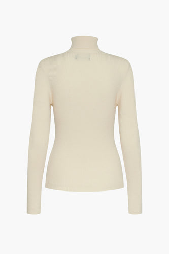 Pull à col roulé - écru - PIECES®