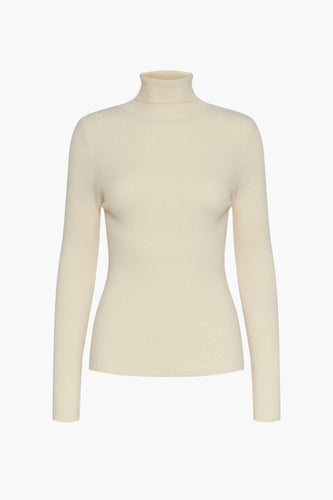 Pull à col roulé - écru - PIECES®