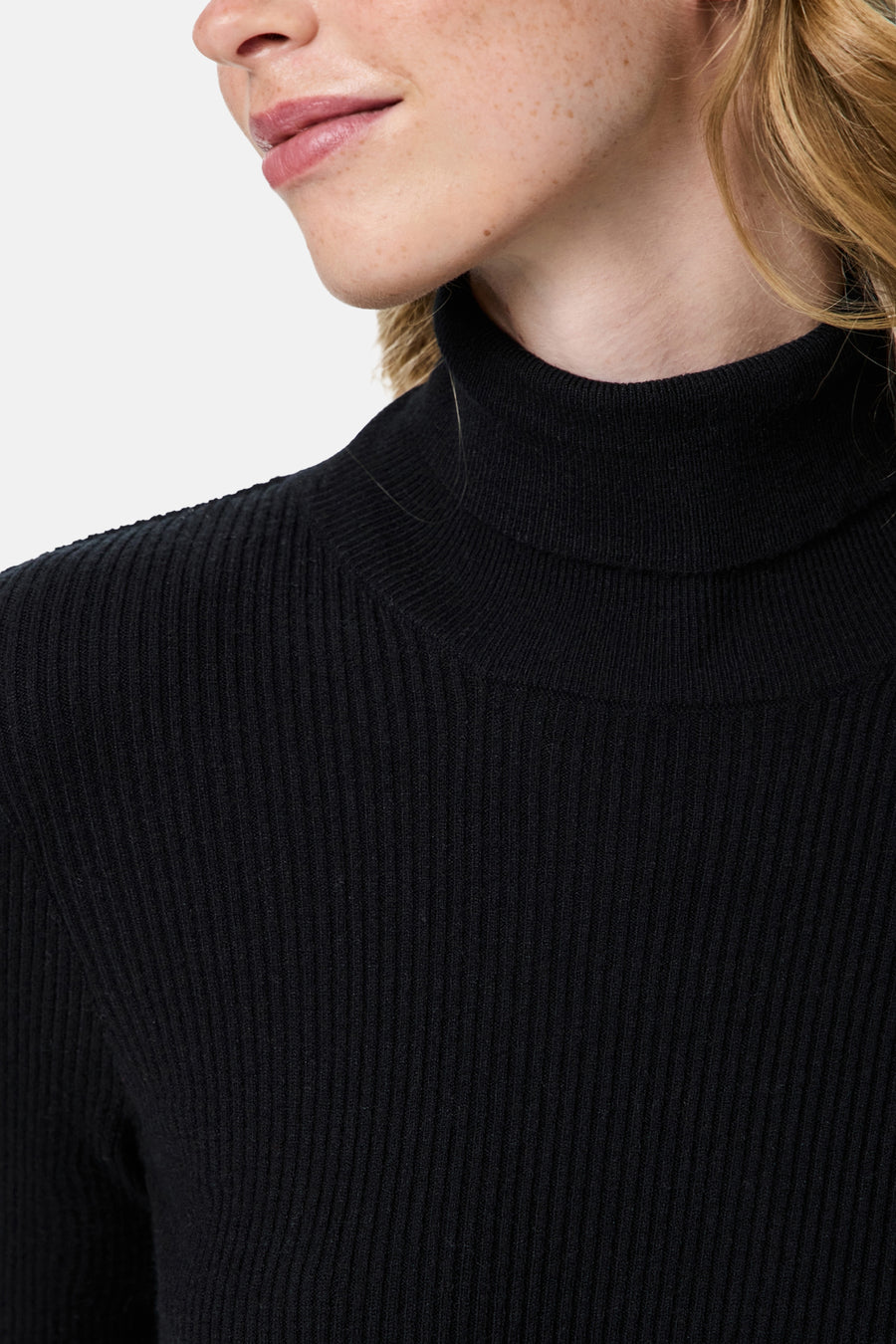 Pull à col roulé - noir - PIECES®