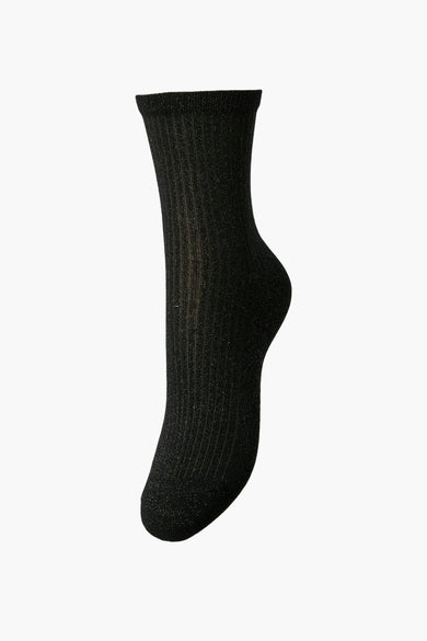 PCSEBBY GLITTER LONG STRIPE SOCKS NOOS