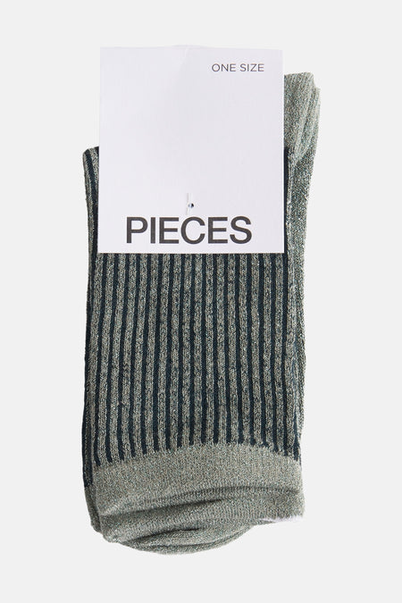 PCSEBBY GLITTER LONG STRIPE SOCK NOOS BC