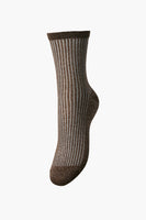 PCSEBBY GLITTER LONG STRIPE SOCK BC NOOS