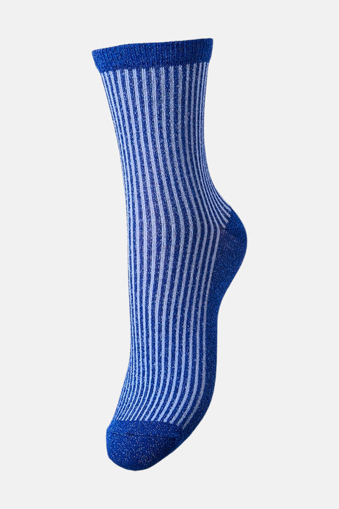 PCSEBBY GLITTER LONG STRIPE SOCK BC NOOS