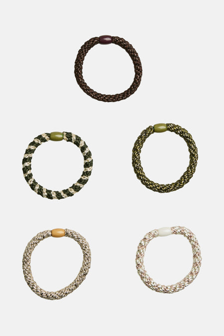 PCJASMINA HAIR ELASTIC 5-PACK D2D