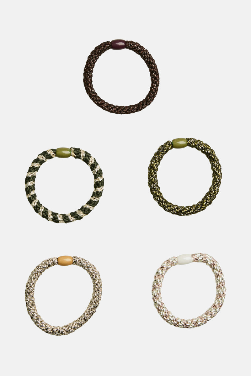 PCJASMINA HAIR ELASTIC 5-PACK D2D