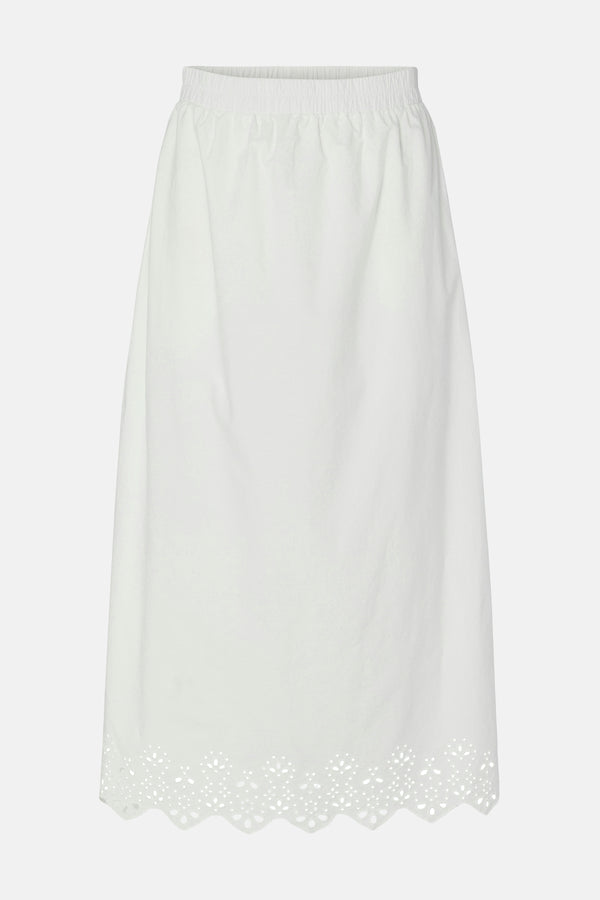 Jupe longue Blanc - PIECES®