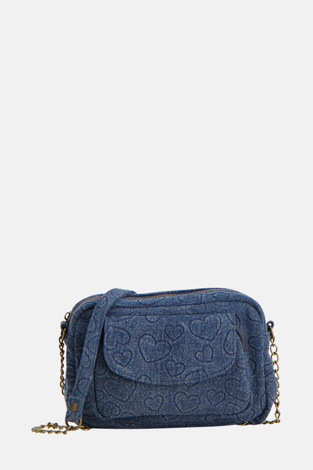 PCNAINA HEART DENIM CROSS BODY FC