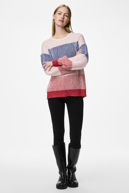 PCNOLO LS O-NECK KNIT MM BC