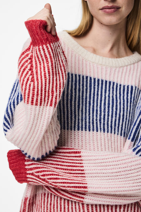PCNOLO LS O-NECK KNIT MM BC