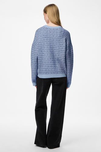 Pull à col rond - bleu - PIECES®