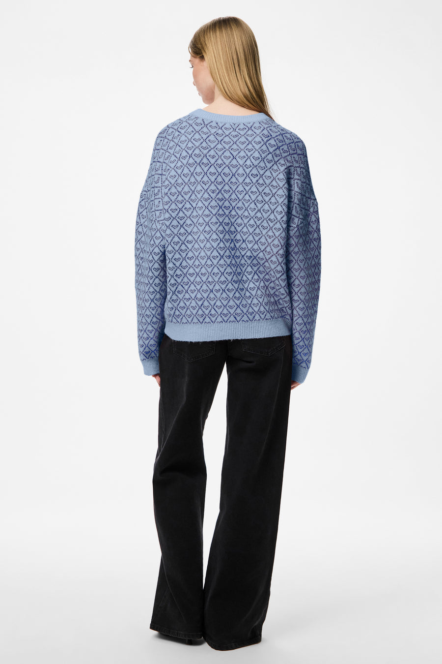 Pull à col rond - bleu - PIECES®