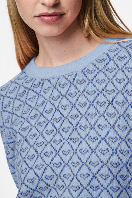 Pull à col rond - bleu