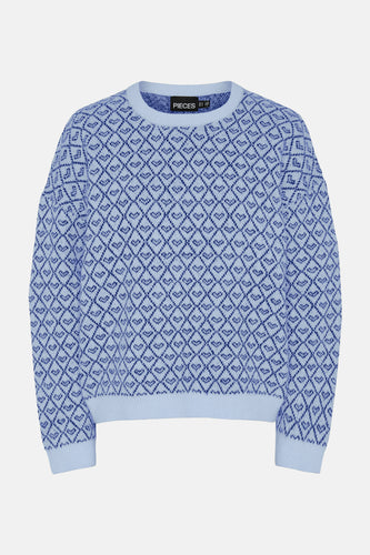 Pull à col rond - bleu - PIECES®