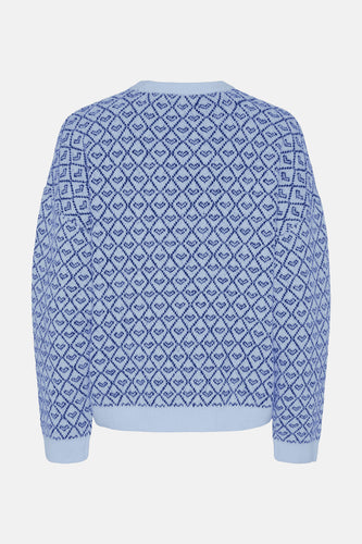 Pull à col rond - bleu - PIECES®