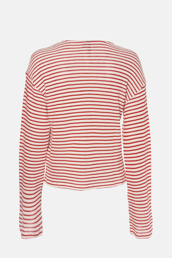 Top uni manche longue Rouge - PIECES®