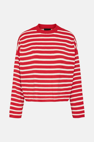 Pull à col rond - rouge - PIECES®