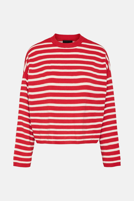 PCMILLE LS O-NECK KNIT MM BC