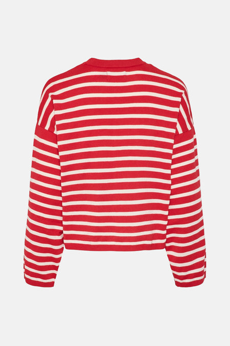 PCMILLE LS O-NECK KNIT MM BC