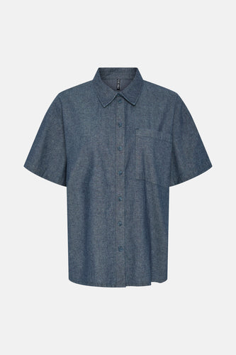 Chemise à manches courtes - Bleu - PIECES®