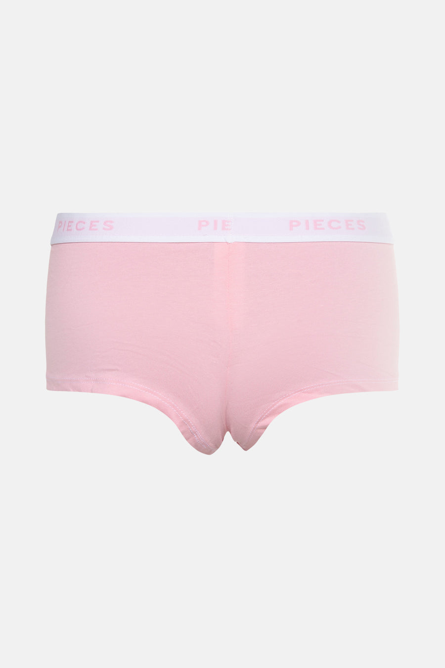 Shorty rose de PIECES avec une ceinture élastique à logo.