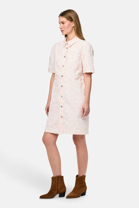 Robe à manches courtes - Rose