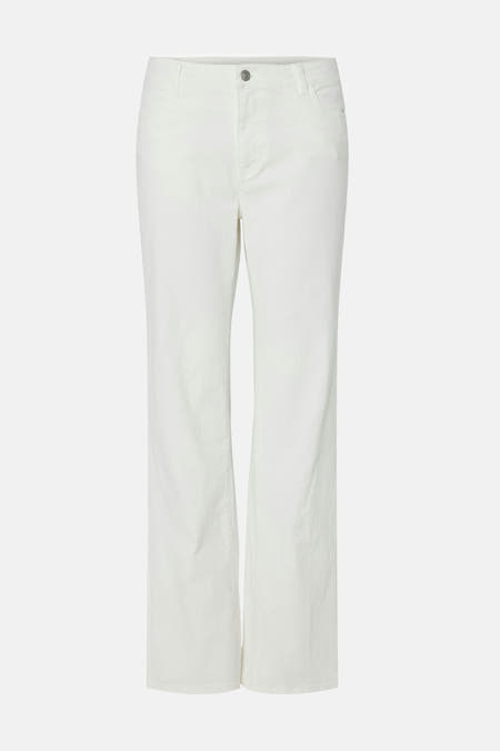Jean large blanc de PIECES®, vue arrière avec poches et finitions discrètes.