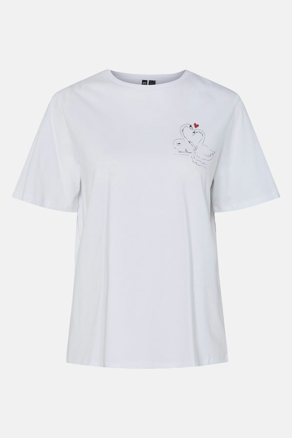 Top uni manche courte Blanc - PIECES®