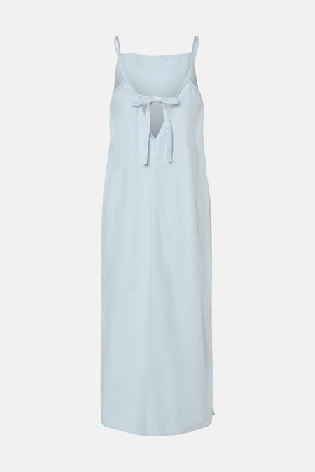 PCTARA STRAP MIDI DRESS WVN