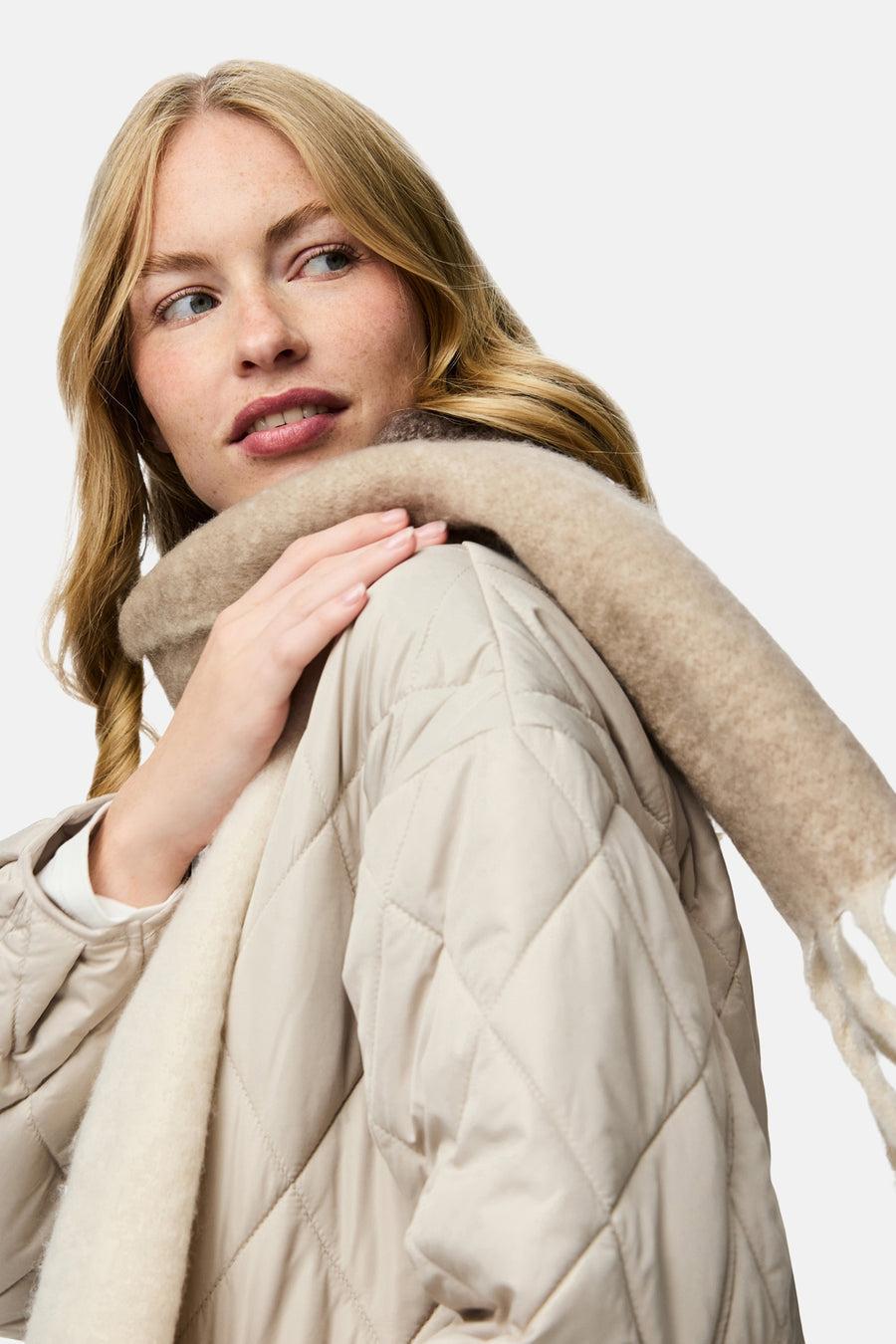 PCBEA NARROW LONG SCARF NOOS BC - PIECES®