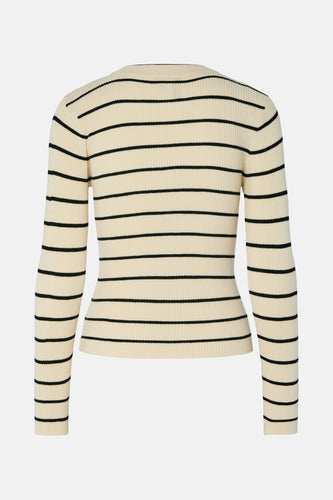 Pull à col rond - beige - PIECES®