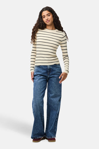 Pull à col rond - beige - PIECES®