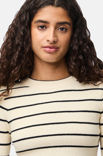 Pull à col rond - beige - PIECES®