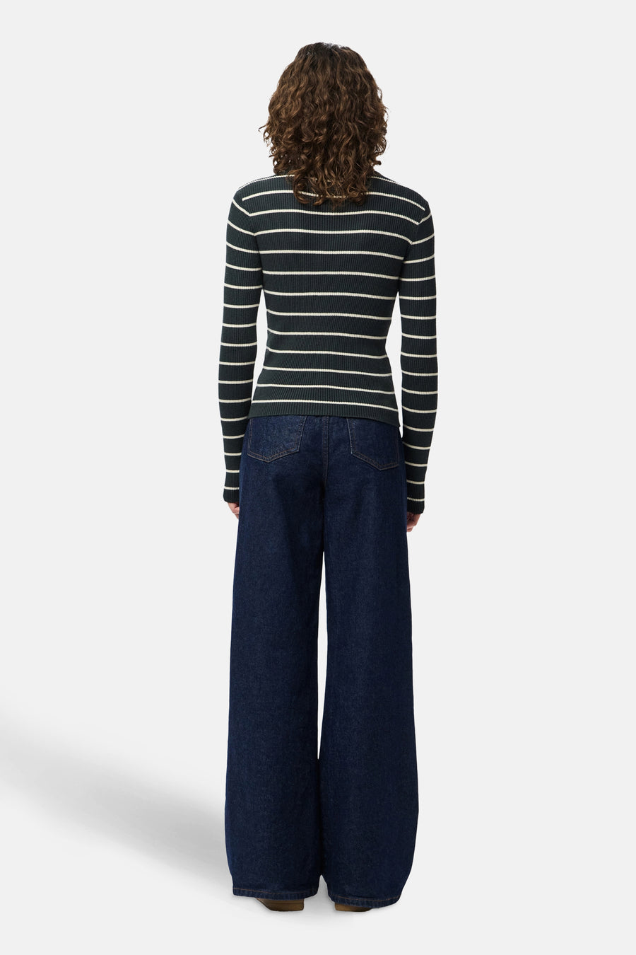 Pull à col rond - vert - PIECES®