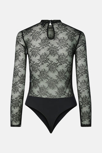 PCMILLY LS LACE BODYSTOCKING NOOS