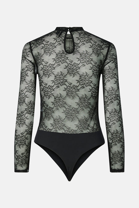 PCMILLY LS LACE BODYSTOCKING NOOS