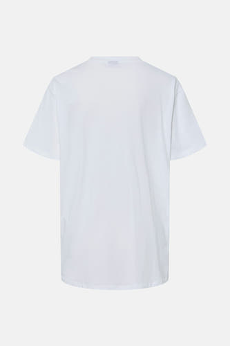 T-shirt blanc à manches courtes de PIECES®, vu sur l'arrière, avec un design simple.