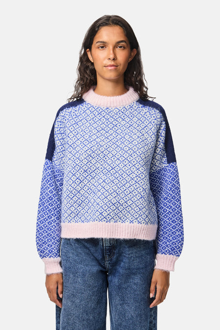 PCREMIX LS HIGH NECK KNIT BC