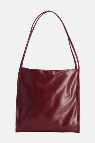 Blouson Bordeaux de PIECES®, avec des bretelles étroites et une finition lisse.