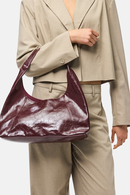 Sac à bandoulière bordeaux - PIECES®