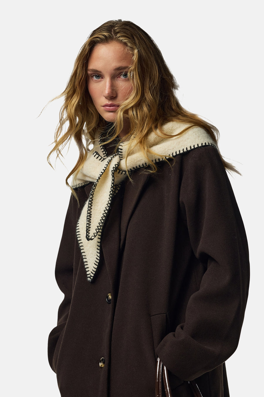 Foulard brun - PIECES®