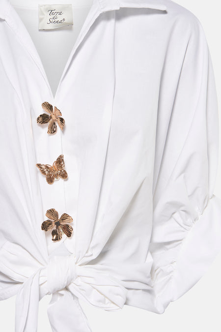 Chemise à manches courtes - blanc