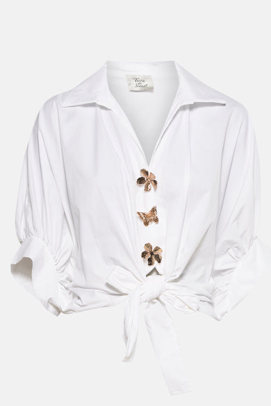 Chemise à manches courtes - blanc