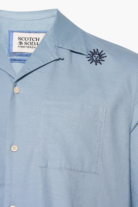 Chemise à manches courtes - bleu