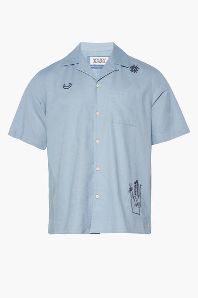 Chemise à manches courtes - bleu